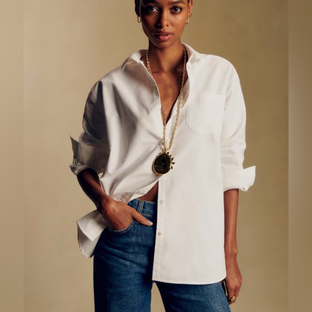 Sezane Max Button Down Top
